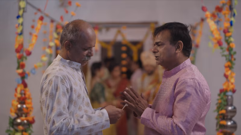 A frame from Anokha Vivaah, a family short film by Mann Studios