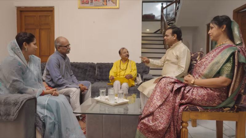 A frame from Anokha Vivaah, a family short film by Mann Studios